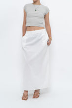 Load image into Gallery viewer, Vintage x White Linen-blend Midi Skirt (L-2X)