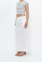 Load image into Gallery viewer, Vintage x White Linen-blend Midi Skirt (L-2X)