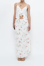 Load image into Gallery viewer, Vintage x Made in Portugal x White Floral Maxi Skirt (XS-M)