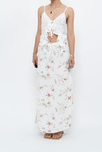 Load image into Gallery viewer, Vintage x Made in Portugal x White Floral Maxi Skirt (XS-M)
