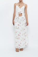 Load image into Gallery viewer, Vintage x Made in Portugal x White Floral Maxi Skirt (XS-M)