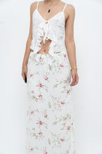 Load image into Gallery viewer, Vintage x Made in Portugal x White Floral Maxi Skirt (XS-M)