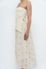 Load image into Gallery viewer, Modern x Cream, Brown Polka Dot Midi Skirt (XS)