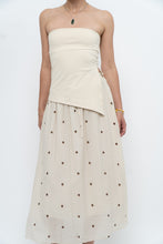 Load image into Gallery viewer, Modern x Cream, Brown Polka Dot Midi Skirt (XS)