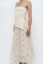 Load image into Gallery viewer, Modern x Cream, Brown Polka Dot Midi Skirt (XS)