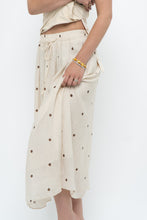 Load image into Gallery viewer, Modern x Cream, Brown Polka Dot Midi Skirt (XS)