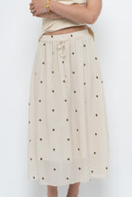 Load image into Gallery viewer, Modern x Cream, Brown Polka Dot Midi Skirt (XS)