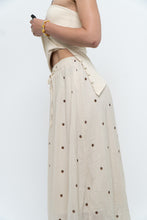 Load image into Gallery viewer, Modern x Cream, Brown Polka Dot Midi Skirt (XS)
