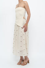 Load image into Gallery viewer, Modern x Cream, Brown Polka Dot Midi Skirt (XS)