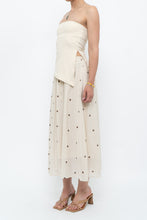 Load image into Gallery viewer, Modern x Cream, Brown Polka Dot Midi Skirt (XS)