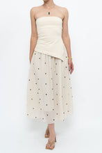 Load image into Gallery viewer, Modern x Cream, Brown Polka Dot Midi Skirt (XS)