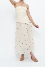 Load image into Gallery viewer, Modern x Cream, Brown Polka Dot Midi Skirt (XS)