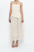 Load image into Gallery viewer, Modern x Cream, Brown Polka Dot Midi Skirt (XS)