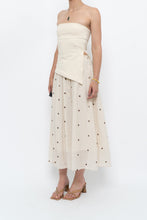 Load image into Gallery viewer, Modern x Cream, Brown Polka Dot Midi Skirt (XS)