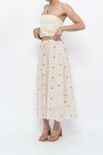 Load image into Gallery viewer, Modern x Cream, Brown Polka Dot Midi Skirt (XS)