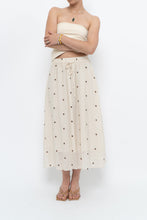 Load image into Gallery viewer, Modern x Cream, Brown Polka Dot Midi Skirt (XS)