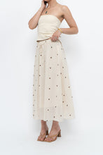 Load image into Gallery viewer, Modern x Cream, Brown Polka Dot Midi Skirt (XS)