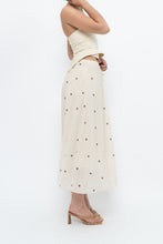 Load image into Gallery viewer, Modern x Cream, Brown Polka Dot Midi Skirt (XS)