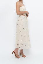 Load image into Gallery viewer, Modern x Cream, Brown Polka Dot Midi Skirt (XS)