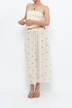 Load image into Gallery viewer, Modern x Cream, Brown Polka Dot Midi Skirt (XS)