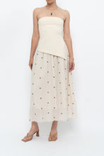 Load image into Gallery viewer, Modern x Cream, Brown Polka Dot Midi Skirt (XS)