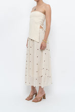 Load image into Gallery viewer, Modern x Cream, Brown Polka Dot Midi Skirt (XS)