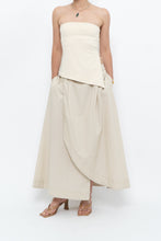 Load image into Gallery viewer, Vintage x Beige Cotton Peplum Maxi Skirt (S-L)