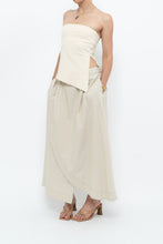Load image into Gallery viewer, Vintage x Beige Cotton Peplum Maxi Skirt (S-L)