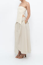 Load image into Gallery viewer, Vintage x Beige Cotton Peplum Maxi Skirt (S-L)
