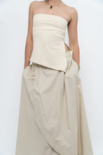 Load image into Gallery viewer, Vintage x Beige Cotton Peplum Maxi Skirt (S-L)