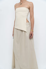 Load image into Gallery viewer, Vintage x Beige Cotton Peplum Maxi Skirt (S-L)