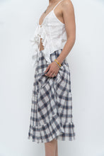 Load image into Gallery viewer, Vintage x Lightweight Plaid Tiered Midi Skirt (XS-M)