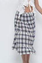 Load image into Gallery viewer, Vintage x Lightweight Plaid Tiered Midi Skirt (XS-M)