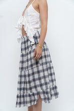 Load image into Gallery viewer, Vintage x Lightweight Plaid Tiered Midi Skirt (XS-M)