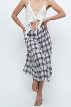Load image into Gallery viewer, Vintage x Lightweight Plaid Tiered Midi Skirt (XS-M)