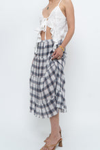 Load image into Gallery viewer, Vintage x Lightweight Plaid Tiered Midi Skirt (XS-M)