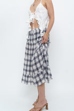 Load image into Gallery viewer, Vintage x Lightweight Plaid Tiered Midi Skirt (XS-M)
