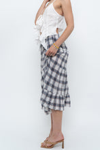 Load image into Gallery viewer, Vintage x Lightweight Plaid Tiered Midi Skirt (XS-M)