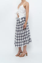 Load image into Gallery viewer, Vintage x Lightweight Plaid Tiered Midi Skirt (XS-M)