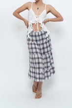 Load image into Gallery viewer, Vintage x Lightweight Plaid Tiered Midi Skirt (XS-M)