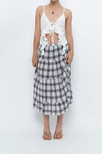 Load image into Gallery viewer, Vintage x Lightweight Plaid Tiered Midi Skirt (XS-M)