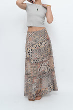 Load image into Gallery viewer, Vintage x GERRY WEBBER Tiered Patterned Chiffon Maxi Skirt (L, XL)