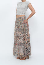 Load image into Gallery viewer, Vintage x GERRY WEBBER Tiered Patterned Chiffon Maxi Skirt (L, XL)