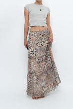 Load image into Gallery viewer, Vintage x GERRY WEBBER Tiered Patterned Chiffon Maxi Skirt (L, XL)