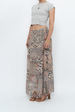 Load image into Gallery viewer, Vintage x GERRY WEBBER Tiered Patterned Chiffon Maxi Skirt (L, XL)