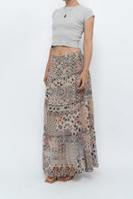 Load image into Gallery viewer, Vintage x GERRY WEBBER Tiered Patterned Chiffon Maxi Skirt (L, XL)
