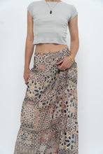 Load image into Gallery viewer, Vintage x GERRY WEBBER Tiered Patterned Chiffon Maxi Skirt (L, XL)