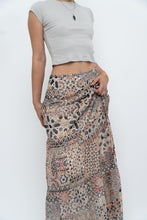 Load image into Gallery viewer, Vintage x GERRY WEBBER Tiered Patterned Chiffon Maxi Skirt (L, XL)