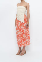 Load image into Gallery viewer, ETRO x Orange Floral Silk Midi Skirt (XS, S)
