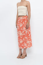 Load image into Gallery viewer, ETRO x Orange Floral Silk Midi Skirt (XS, S)